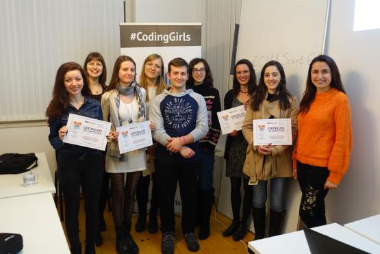 Coding Girls Plovdiv JS Course Group Photo